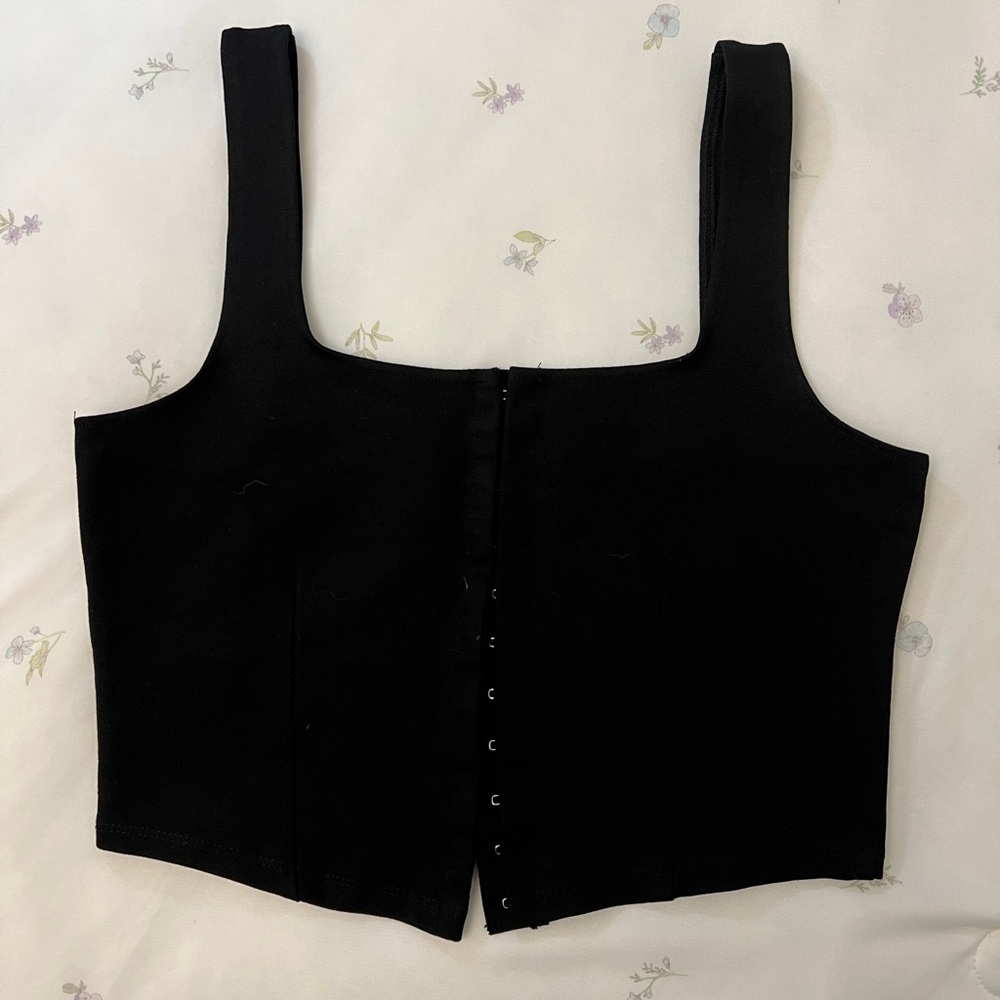 Black Corsetted Top